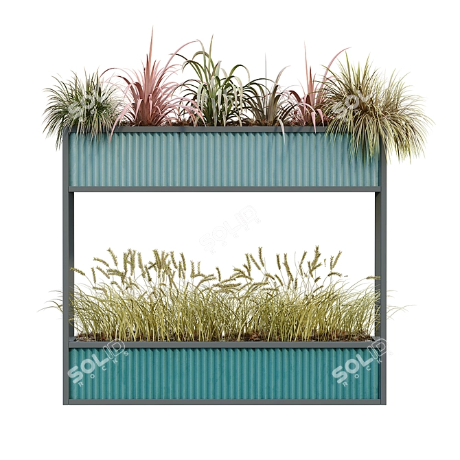 Green Oasis: Interior Plant Box Set 3D model image 2