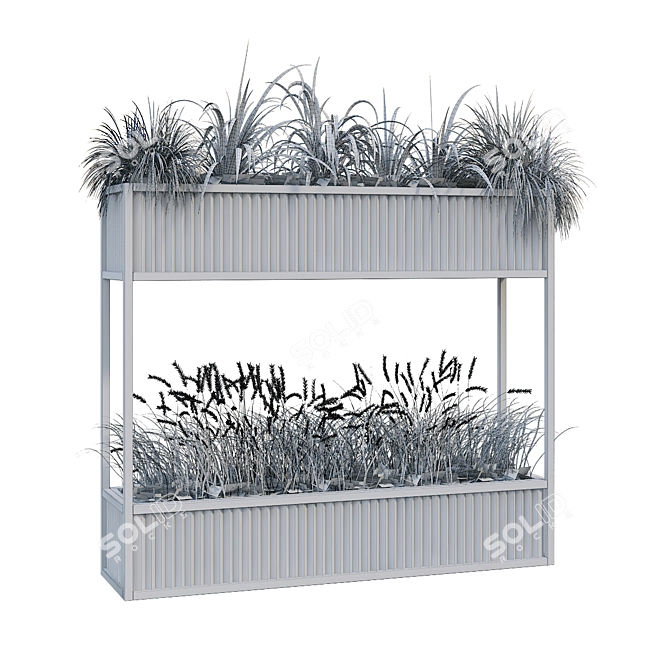 Green Oasis: Interior Plant Box Set 3D model image 6