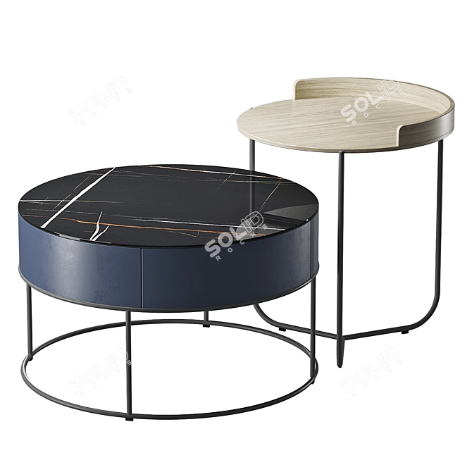 Modern Coffee Tables Set - ROOB LOOK 3D model image 1