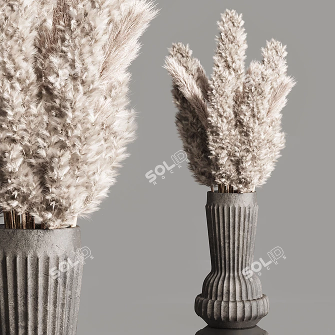 Pampas Dry Bouquet 16: Elegant Home Decor 3D model image 1