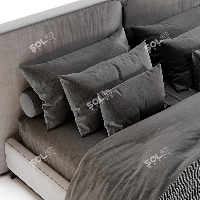 Elegant Minotti Tatlin Bed 3D model image 5