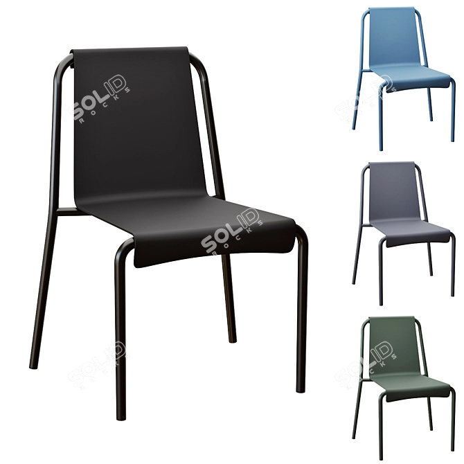 Nami Dining Chair - Stylish and Functional 3D model image 1