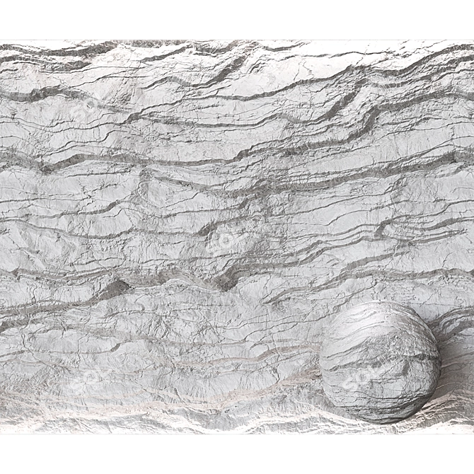 Rock Cliff Wall Textures Kit 3D model image 1