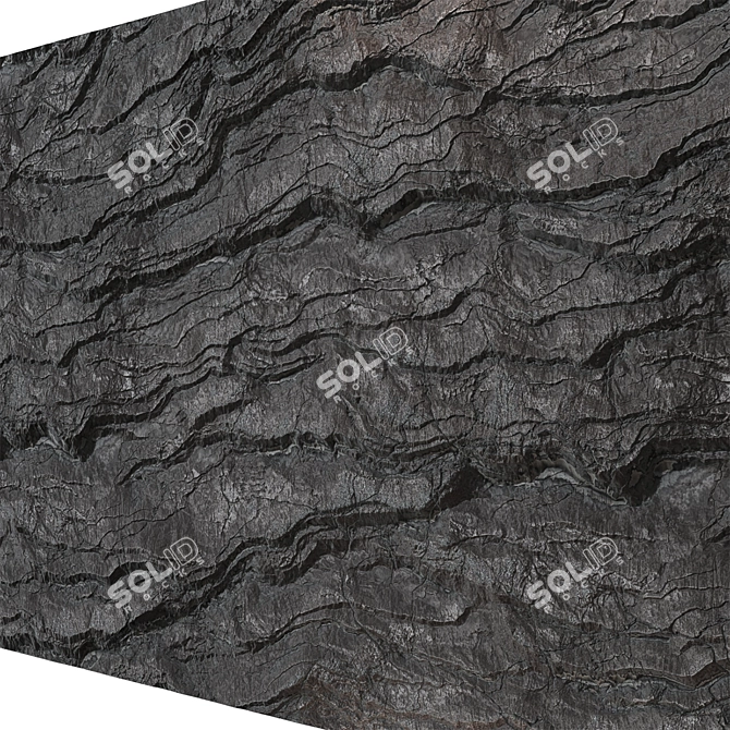 Rock Cliff Wall Textures Kit 3D model image 4