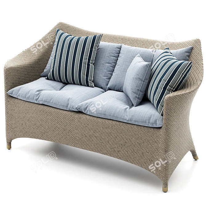 AMARI VITA 2-Seat Sofa: Sleek & Stylish 3D model image 4