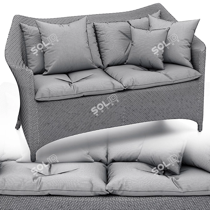 AMARI VITA 2-Seat Sofa: Sleek & Stylish 3D model image 7
