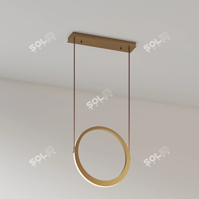 Palmiro LED Pendant: Elegant and Stylish 3D model image 2