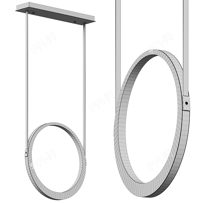 Palmiro LED Pendant: Elegant and Stylish 3D model image 3