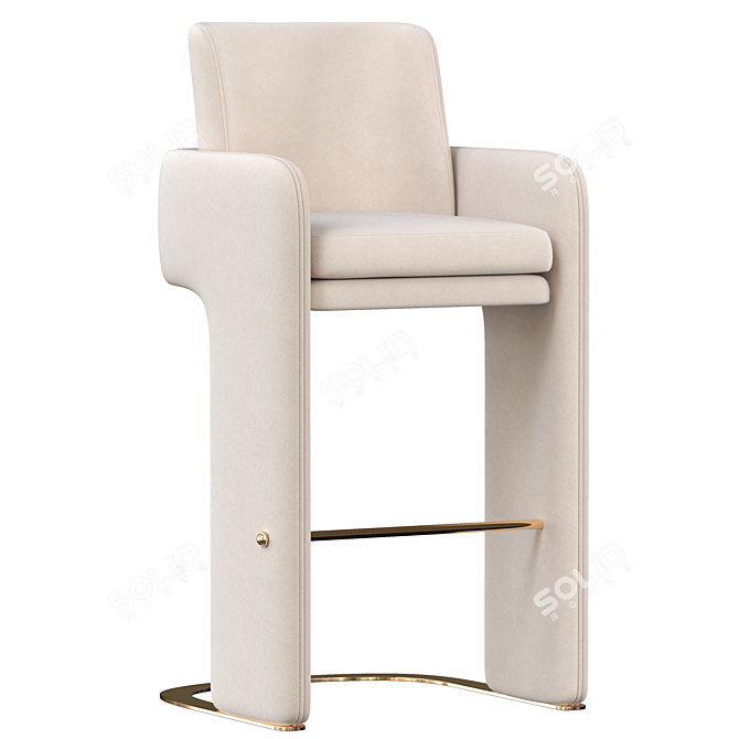 Odisseia Bar Chair: Stylish and Functional 3D model image 1