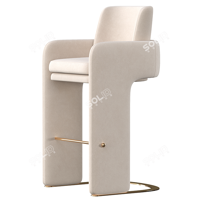 Odisseia Bar Chair: Stylish and Functional 3D model image 3