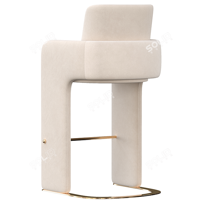 Odisseia Bar Chair: Stylish and Functional 3D model image 5