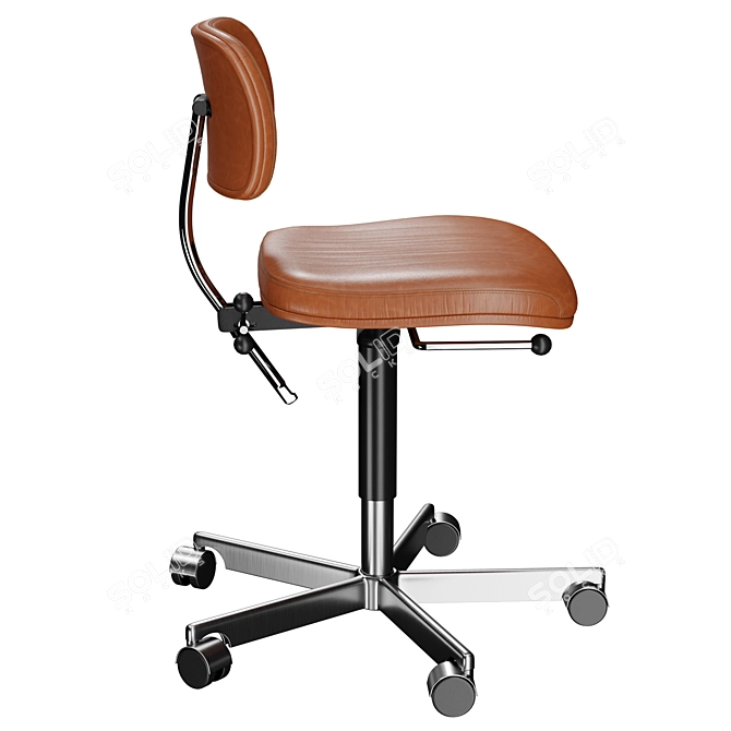 Engelbrechts Kevi 2534U: Elegant Swivel Chair 3D model image 2