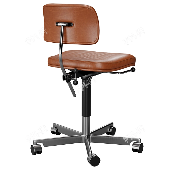 Engelbrechts Kevi 2534U: Elegant Swivel Chair 3D model image 3