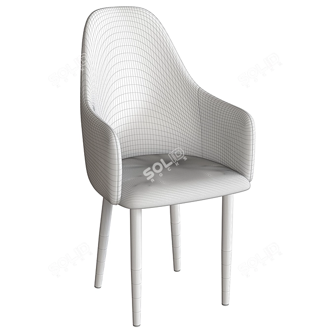 Modern Metal OM Chair 3D model image 4