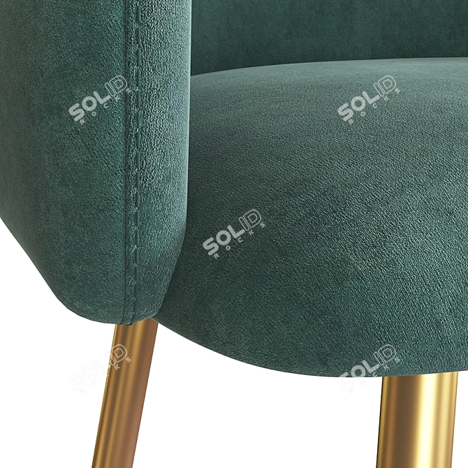 Title: Dagny Metal Grace Chair 3D model image 4