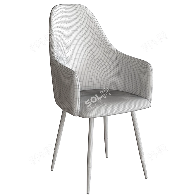 Title: Dagny Metal Grace Chair 3D model image 5