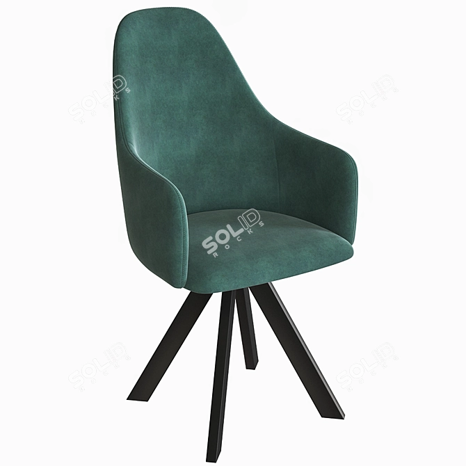 Title: Dagny Rodeo Upholstered Chair 3D model image 1