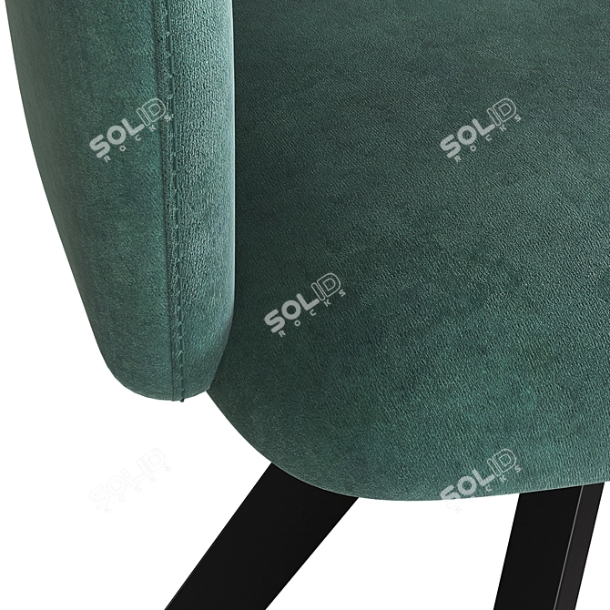 Title: Dagny Rodeo Upholstered Chair 3D model image 4