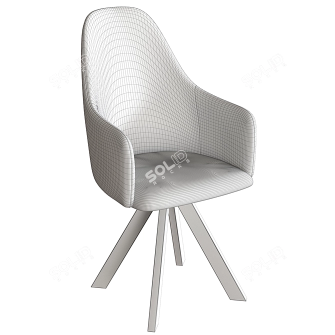 Title: Dagny Rodeo Upholstered Chair 3D model image 5