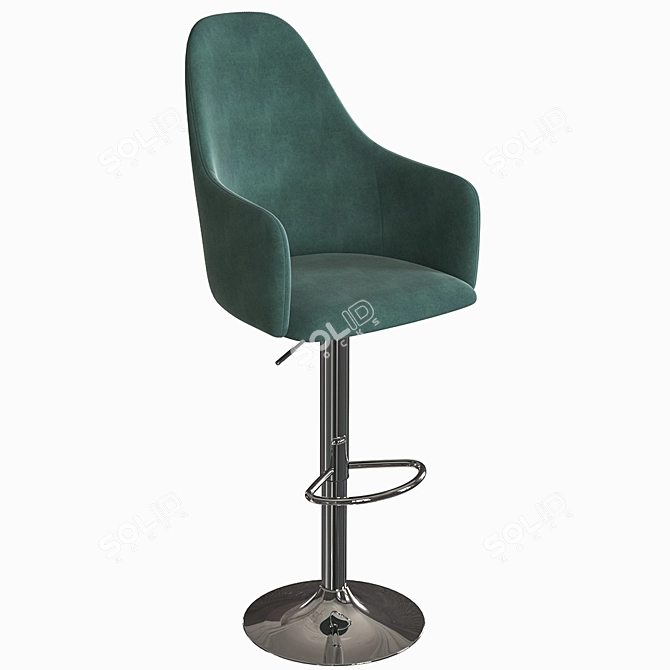 Dagny Chrome OM Chair 3D model image 1