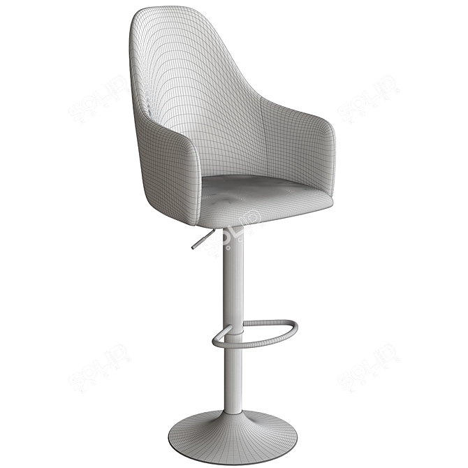 Dagny Chrome OM Chair 3D model image 4