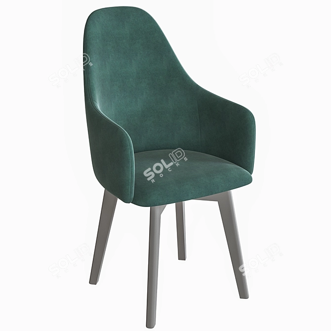 Dagny Compact Upholstered Chair 3D model image 1