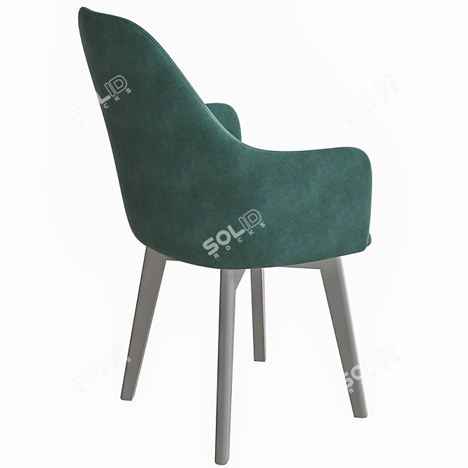 Dagny Compact Upholstered Chair 3D model image 2