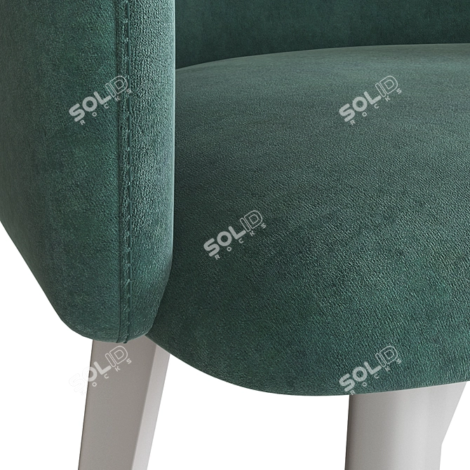 Dagny Compact Upholstered Chair 3D model image 4