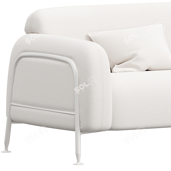Luxury Lounge Two-Seater Sofa 3D model image 3