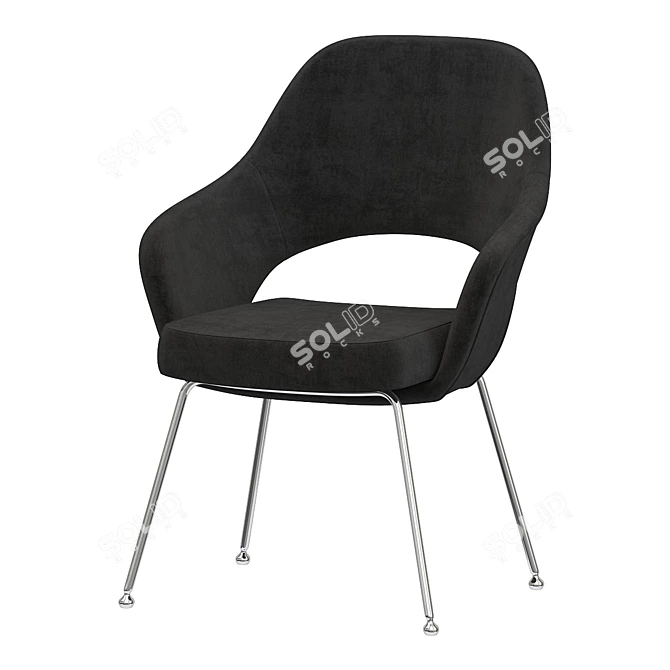 Elegant Saarinen Arm Chair 3D model image 1