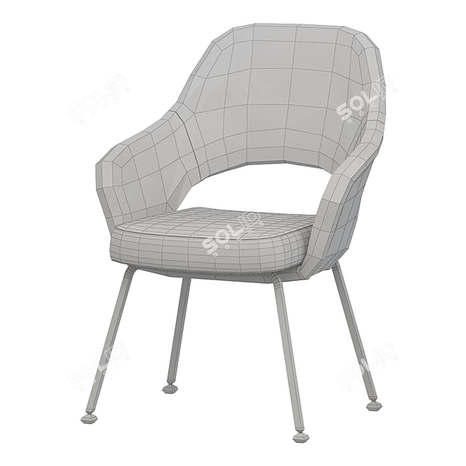 Elegant Saarinen Arm Chair 3D model image 2