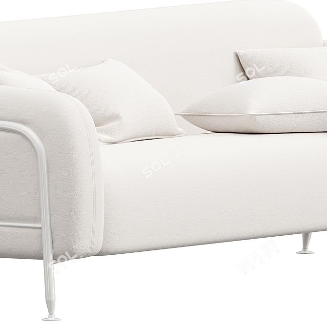 Mega Seater Sofa: Contemporary Comfort 3D model image 3