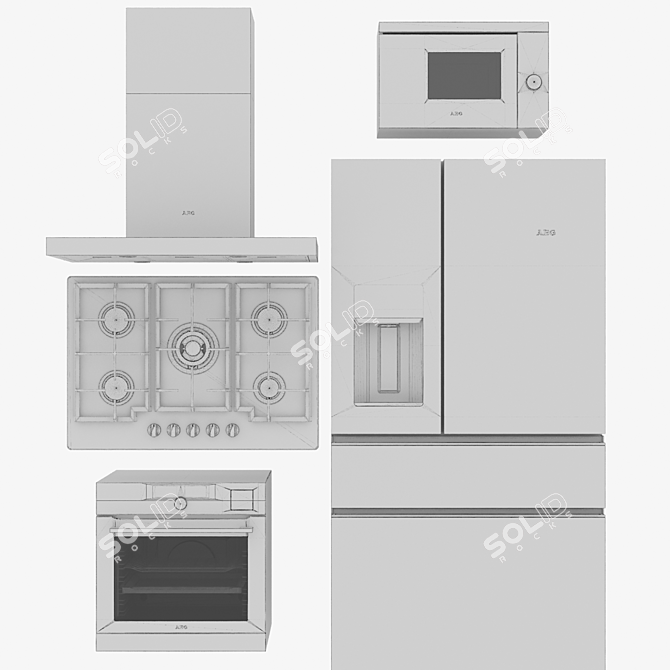 AEG_SET01: Efficient Home Appliance 3D model image 6