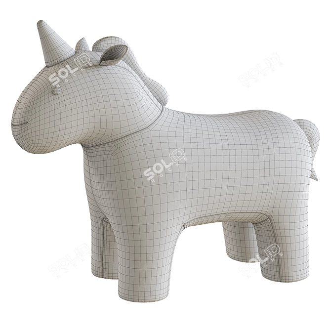 Magical Unicorn Pouf 3D model image 6