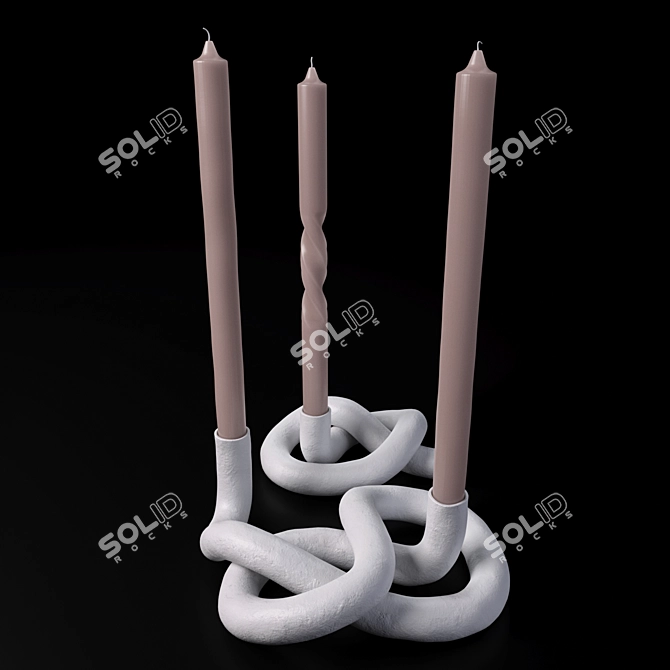 Elegant ASHA TAPER HOLDERS 3D model image 1