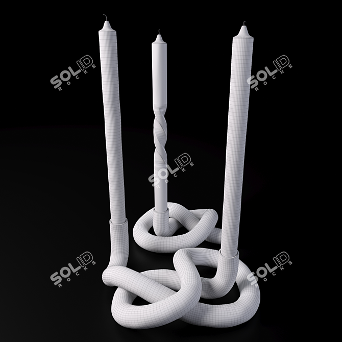 Elegant ASHA TAPER HOLDERS 3D model image 2