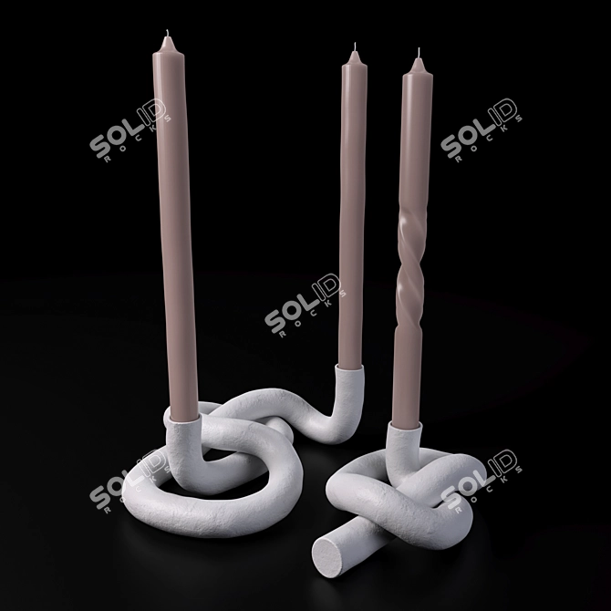 Elegant ASHA TAPER HOLDERS 3D model image 3