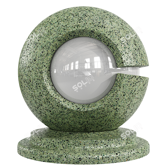 PBR Terrazzo Marble Texture Set 3D model image 3