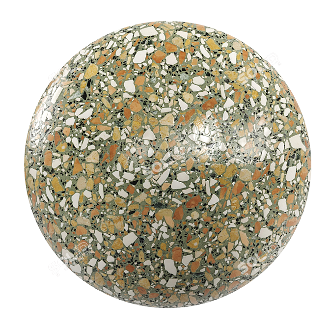 Marble Terrazzo - PBR Seamless Texture 3D model image 1