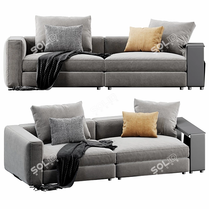 Modern Flexform Harper Sofa 3D model image 2