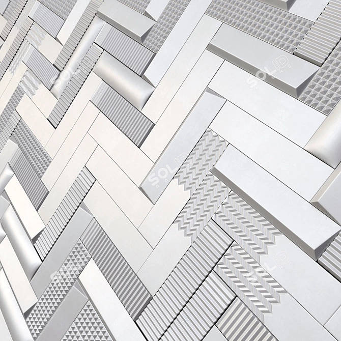 Bianco Biscuit Tile No. 4: Versatile & High-Quality Design 3D model image 3