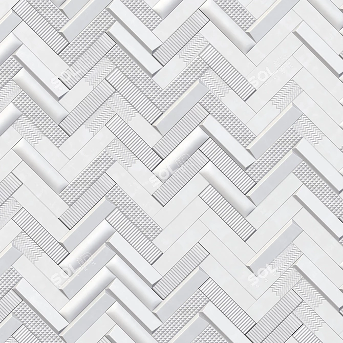 Bianco Biscuit Tile No. 4: Versatile & High-Quality Design 3D model image 5