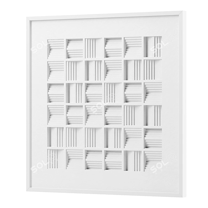 Abstract Paper Wall Decor 3D model image 3