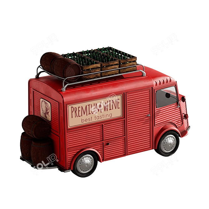 Vintage Wine Distillery Trucks 3D model image 1