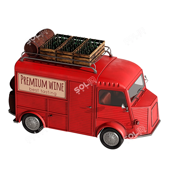 Vintage Wine Distillery Trucks 3D model image 2