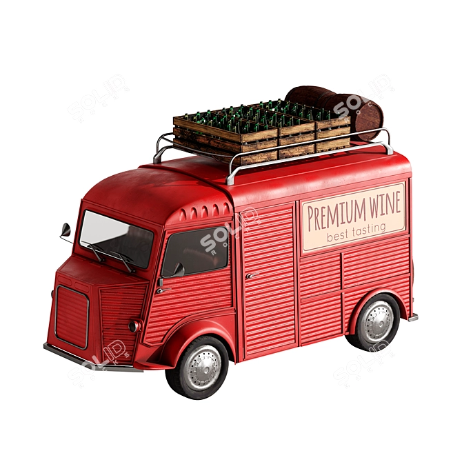 Vintage Wine Distillery Trucks 3D model image 3