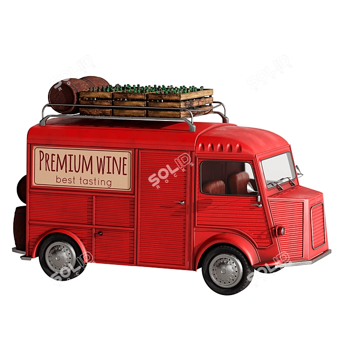 Vintage Wine Distillery Trucks 3D model image 4