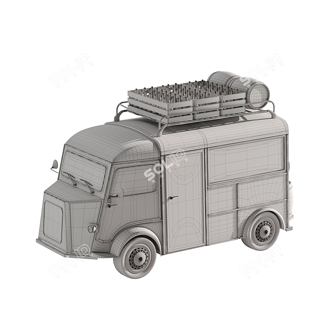 Vintage Wine Distillery Trucks 3D model image 5