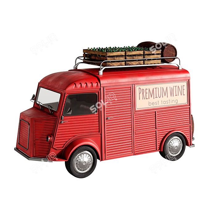 Vintage Wine Distillery Trucks 3D model image 7