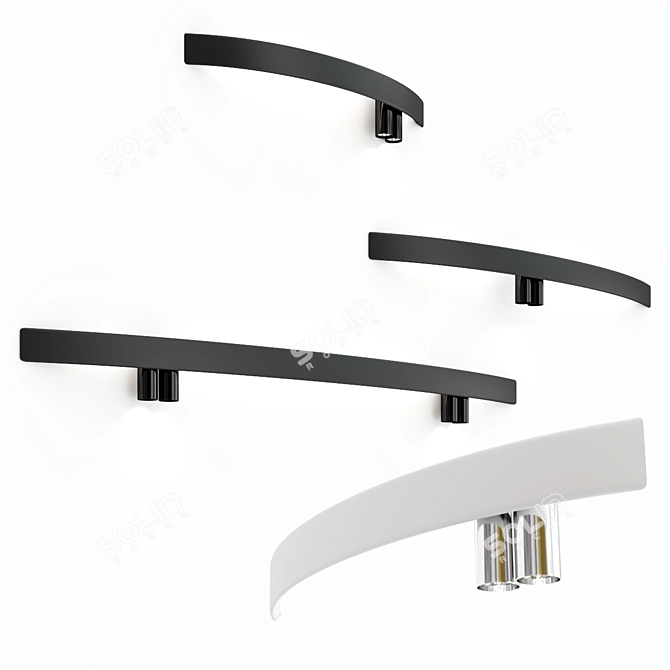 Elegant Illumination: LBS Wall Lamp 3D model image 1